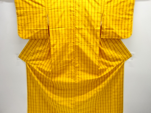 JAPANESE KIMONO / YONEZAWA TSUMUGI / WOVEN GRID 